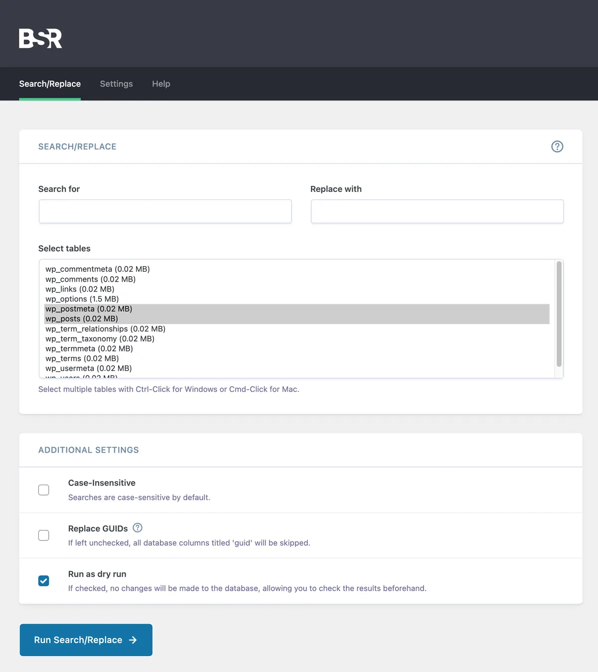 Better Search Replace plugin URL rewrite