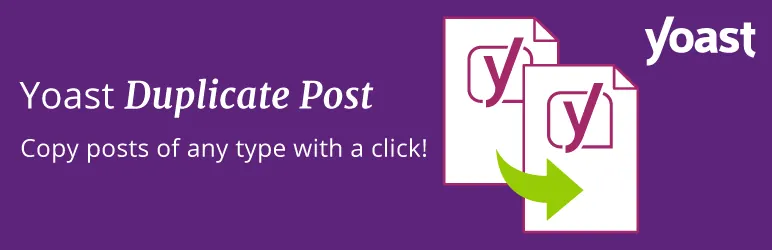Yoast Duplicate Post plugin banner: how to duplicate a page or post in WordPress