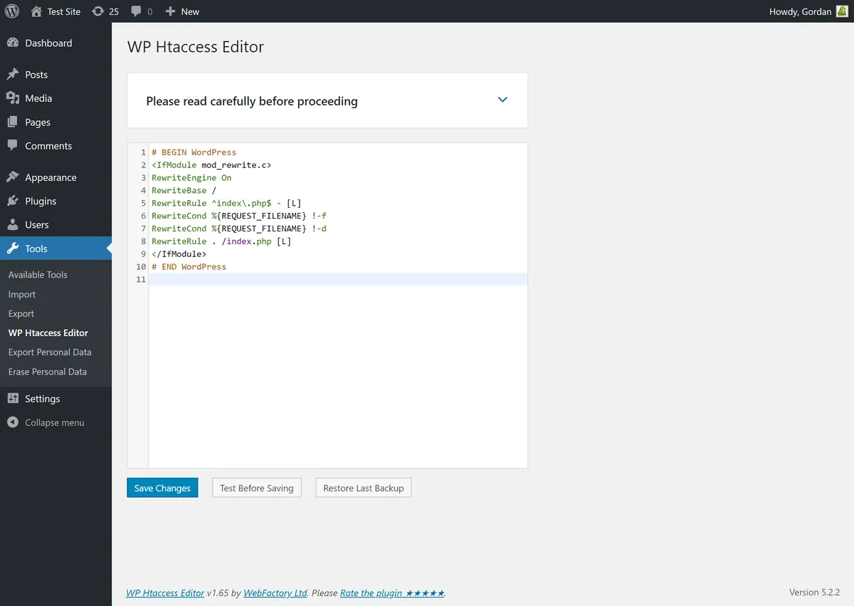 wp-config.php open in a code editor